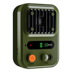 Black-Green Color Options -- 1Pc Ultrasonic Anti-Barking Device Rechargeable Auto Dog Bark Control Deterrent Box Training Device IPX4 Waterproof (Color: Green)